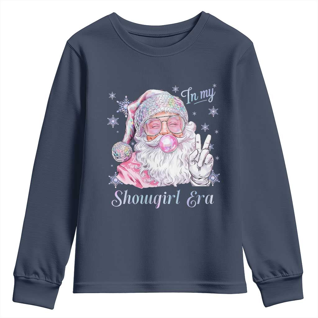 Pink Santa Christmas Youth Sweatshirt Bubble Gum Peace Sign - Wonder Print Shop