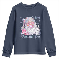 Pink Santa Christmas Youth Sweatshirt Bubble Gum Peace Sign - Wonder Print Shop