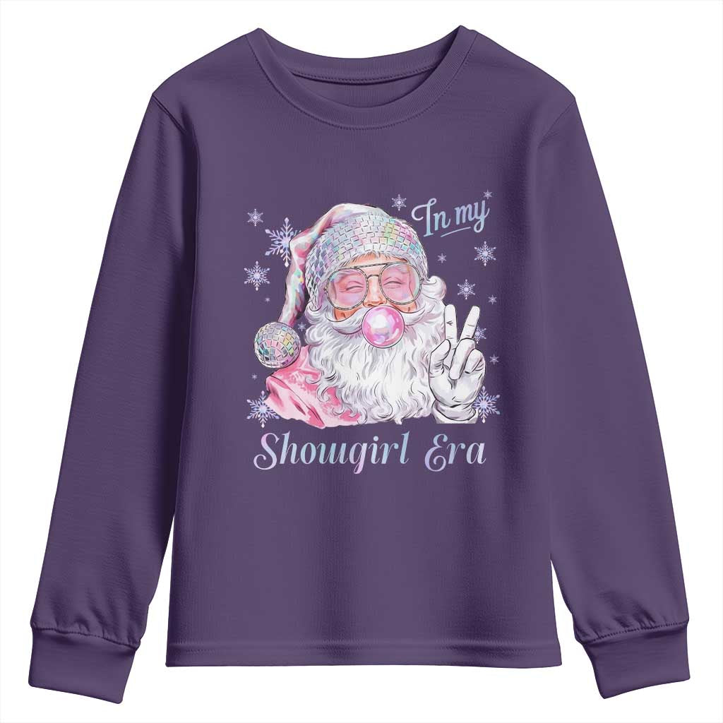 Pink Santa Christmas Youth Sweatshirt Bubble Gum Peace Sign - Wonder Print Shop