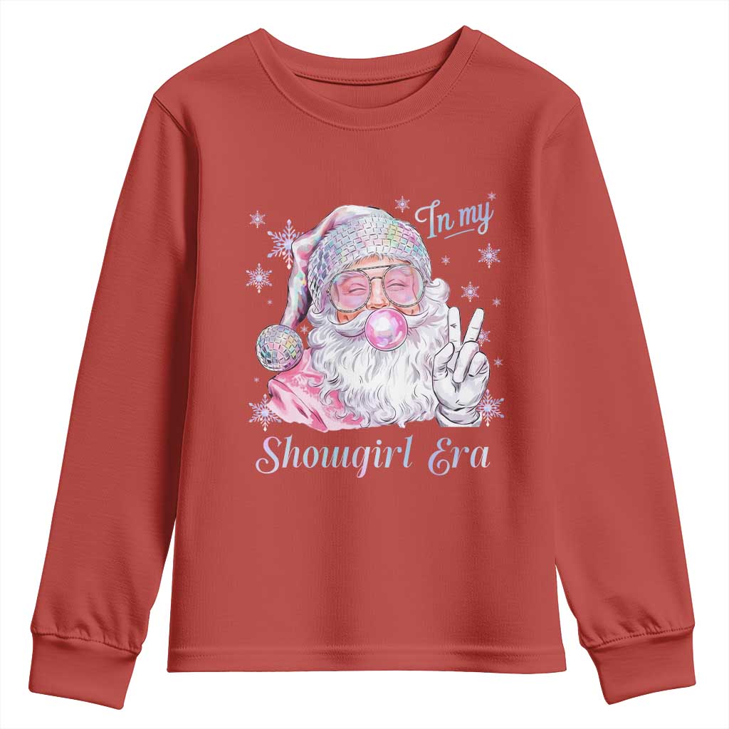 Pink Santa Christmas Youth Sweatshirt Bubble Gum Peace Sign - Wonder Print Shop