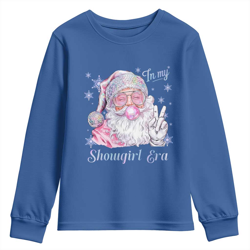 Pink Santa Christmas Youth Sweatshirt Bubble Gum Peace Sign - Wonder Print Shop