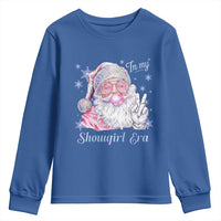 Pink Santa Christmas Youth Sweatshirt Bubble Gum Peace Sign - Wonder Print Shop
