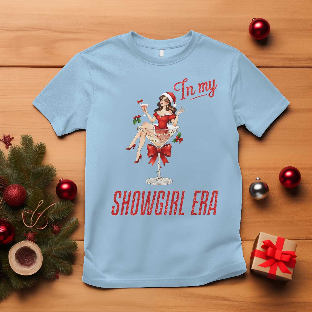 Santa Girls Christmas T Shirt In My Costume Era - Wonder Print Shop
