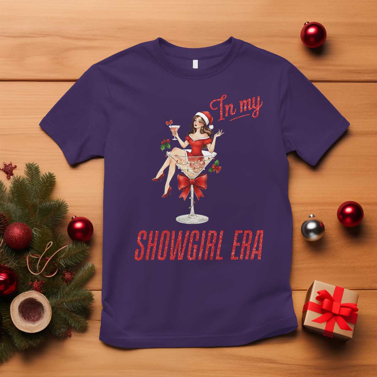 Santa Girls Christmas T Shirt In My Costume Era - Wonder Print Shop