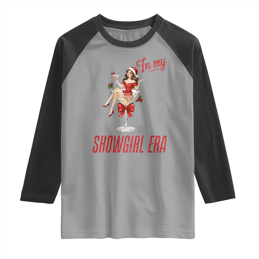 Santa Girls Christmas Raglan Shirt In My Costume Era - Wonder Print Shop