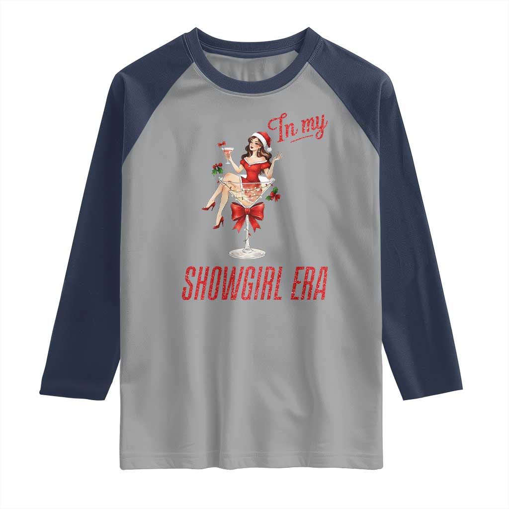 Santa Girls Christmas Raglan Shirt In My Costume Era - Wonder Print Shop
