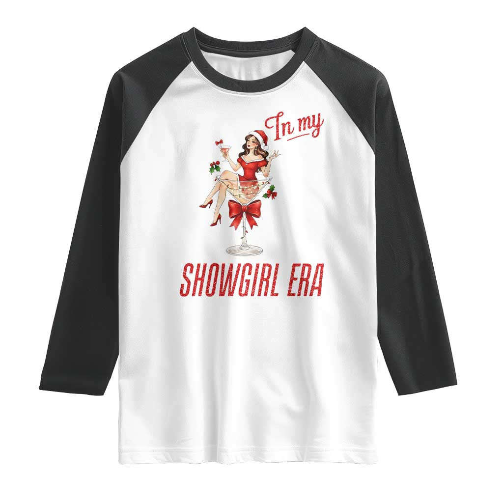 Santa Girls Christmas Raglan Shirt In My Costume Era - Wonder Print Shop