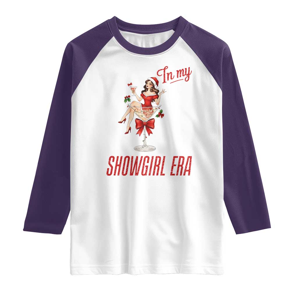 Santa Girls Christmas Raglan Shirt In My Costume Era - Wonder Print Shop