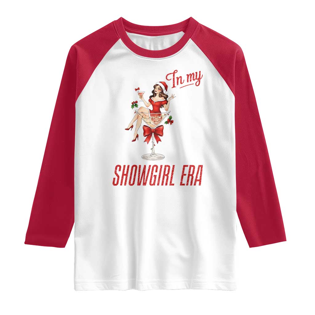 Santa Girls Christmas Raglan Shirt In My Costume Era - Wonder Print Shop