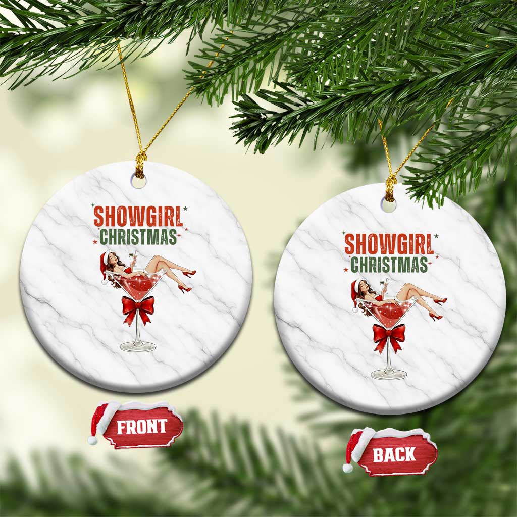 Santa Girls Christmas Ceramic Ornament - Wonder Print Shop