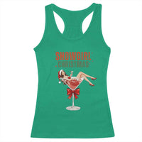 Santa Girls Christmas Racerback Tank Top - Wonder Print Shop