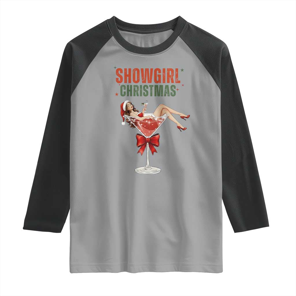 Santa Girls Christmas Raglan Shirt - Wonder Print Shop