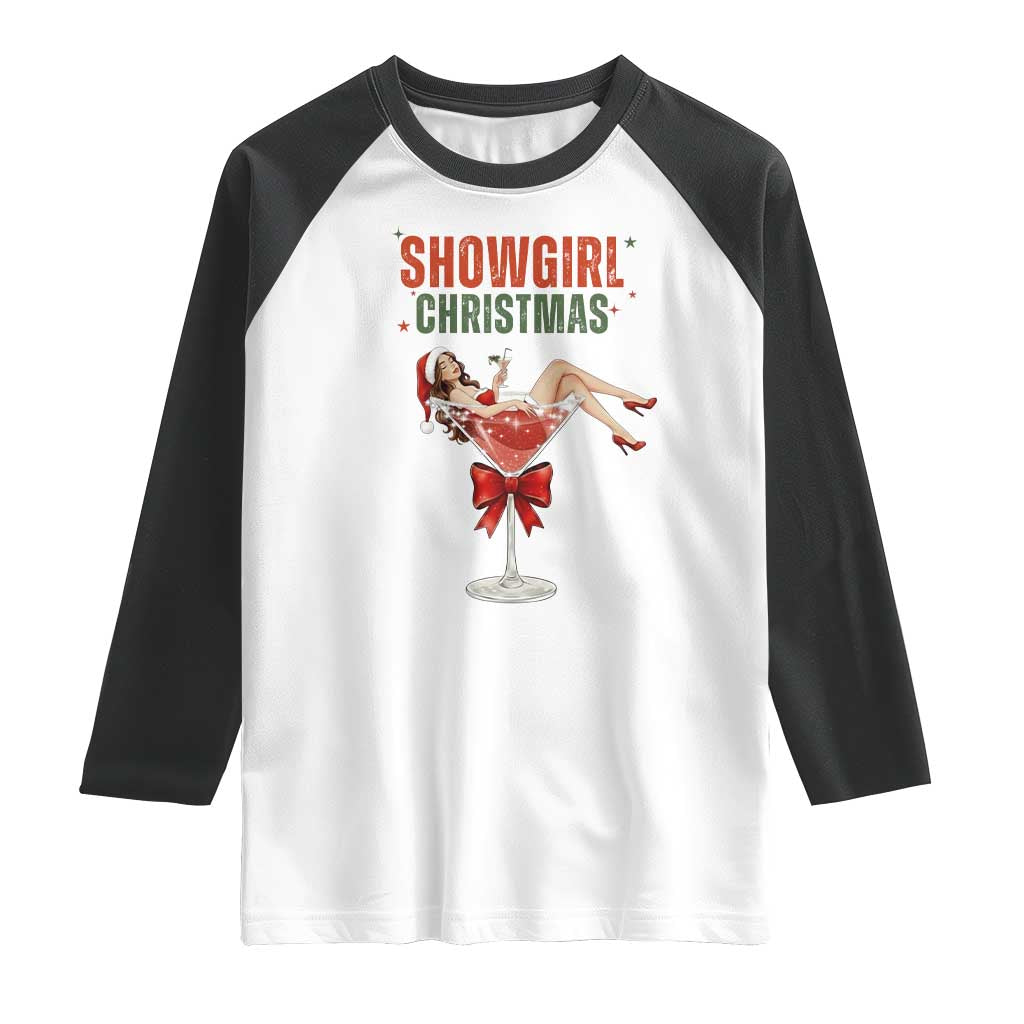 Santa Girls Christmas Raglan Shirt - Wonder Print Shop