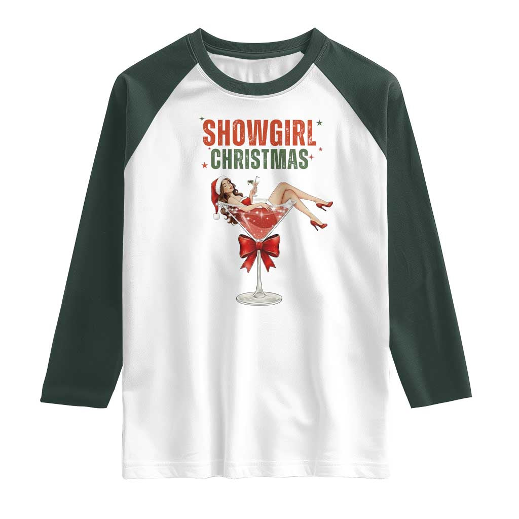 Santa Girls Christmas Raglan Shirt - Wonder Print Shop