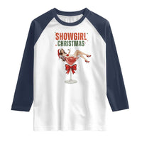 Santa Girls Christmas Raglan Shirt - Wonder Print Shop