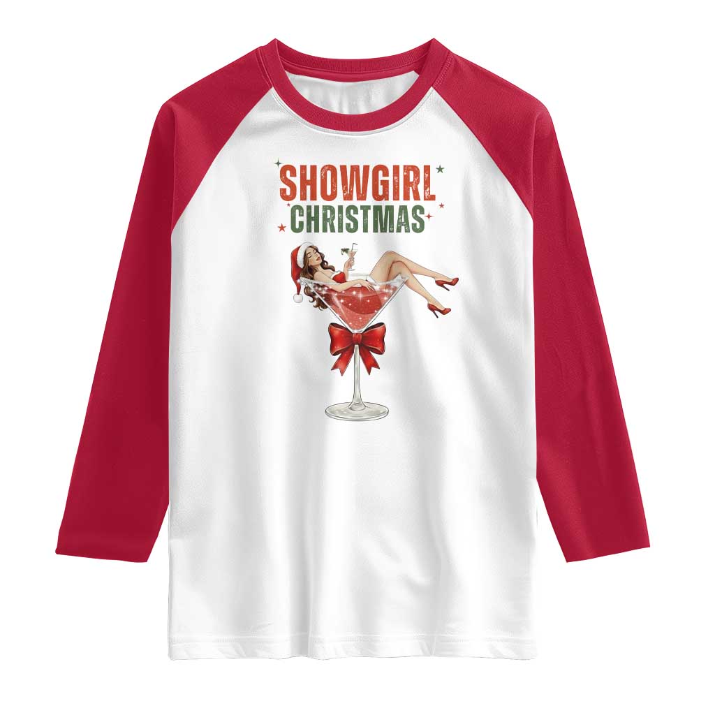 Santa Girls Christmas Raglan Shirt - Wonder Print Shop