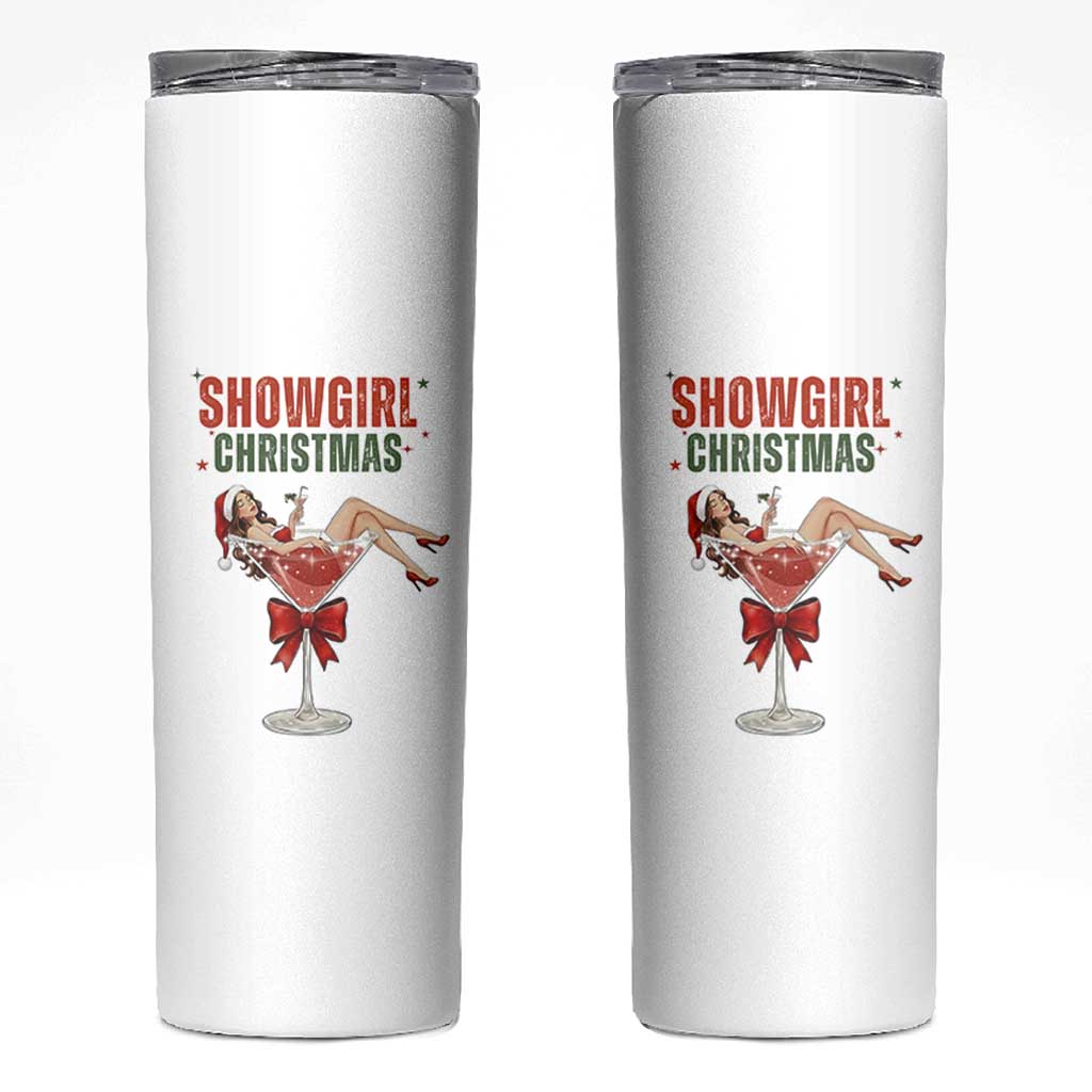 Santa Girls Christmas Skinny Tumbler - Wonder Print Shop