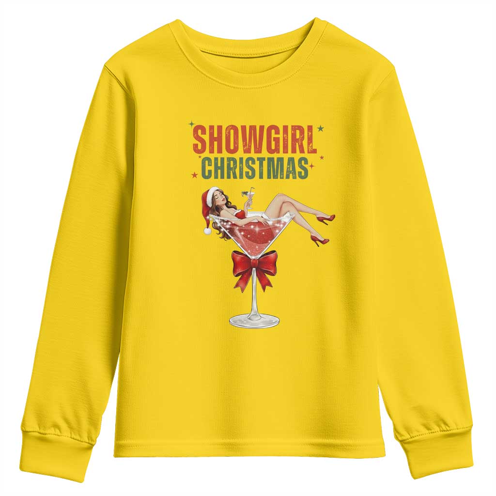 Santa Girls Christmas Youth Sweatshirt - Wonder Print Shop