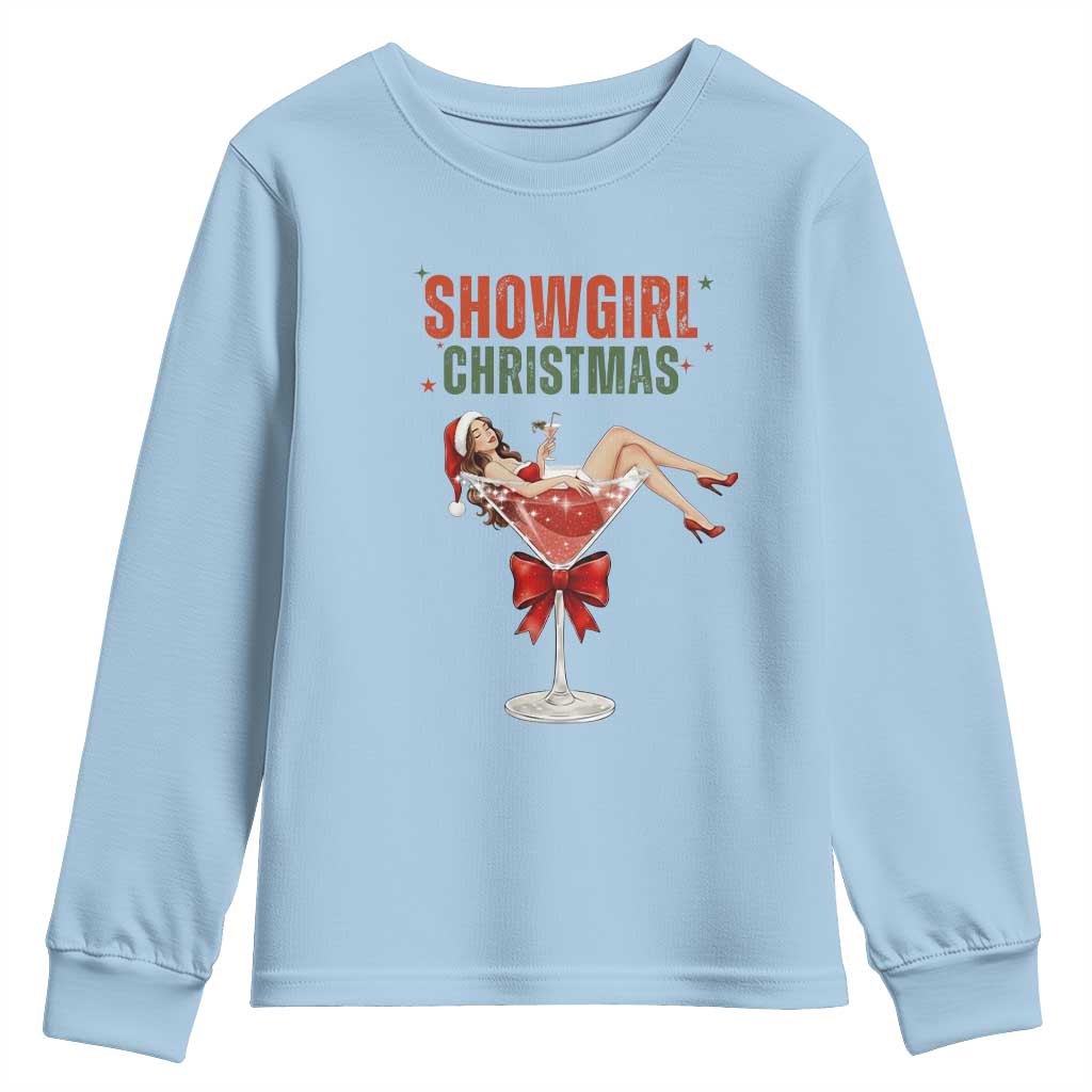 Santa Girls Christmas Youth Sweatshirt - Wonder Print Shop