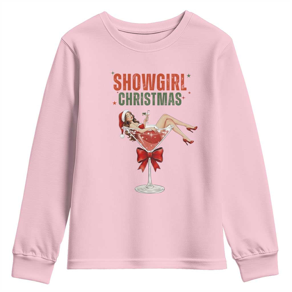 Santa Girls Christmas Youth Sweatshirt - Wonder Print Shop