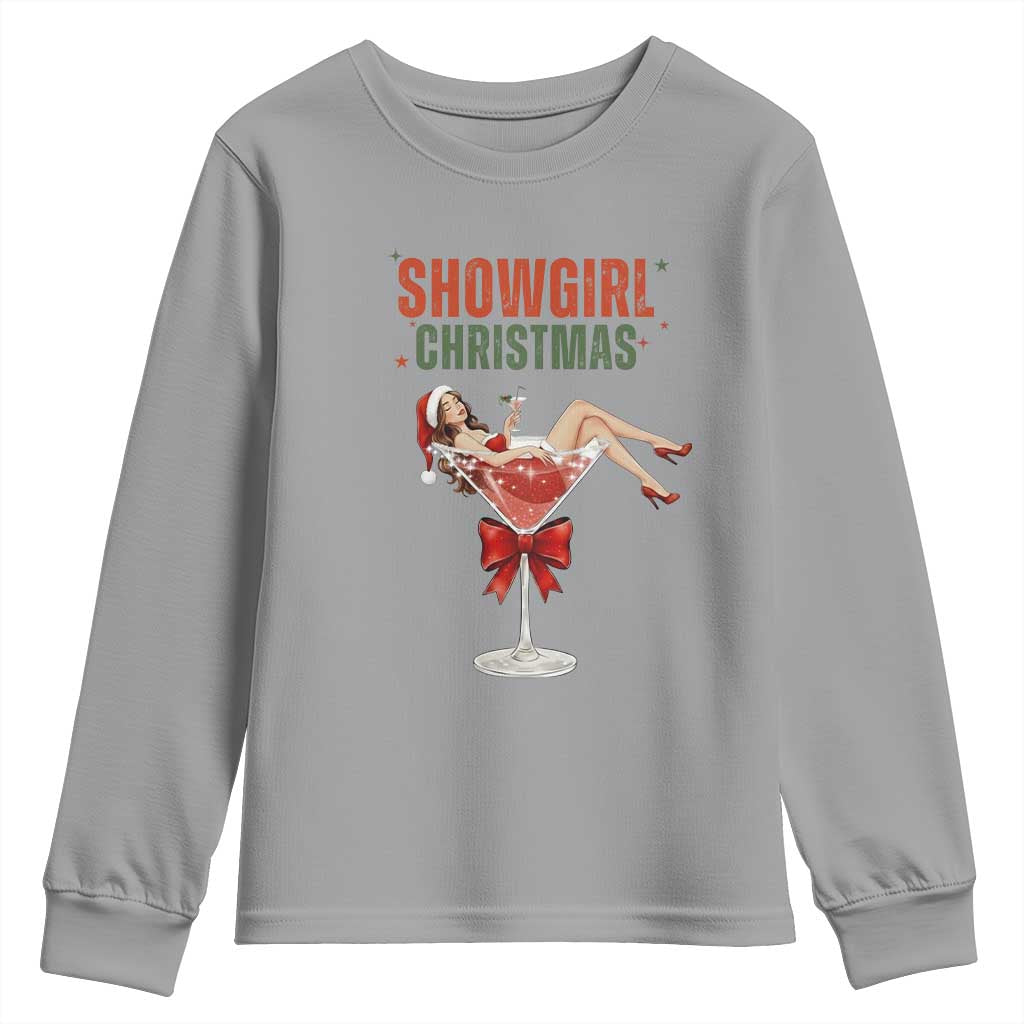 Santa Girls Christmas Youth Sweatshirt - Wonder Print Shop