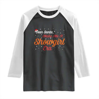 Santa Girls Christmas Raglan Shirt Funny Trendy Quote - Wonder Print Shop