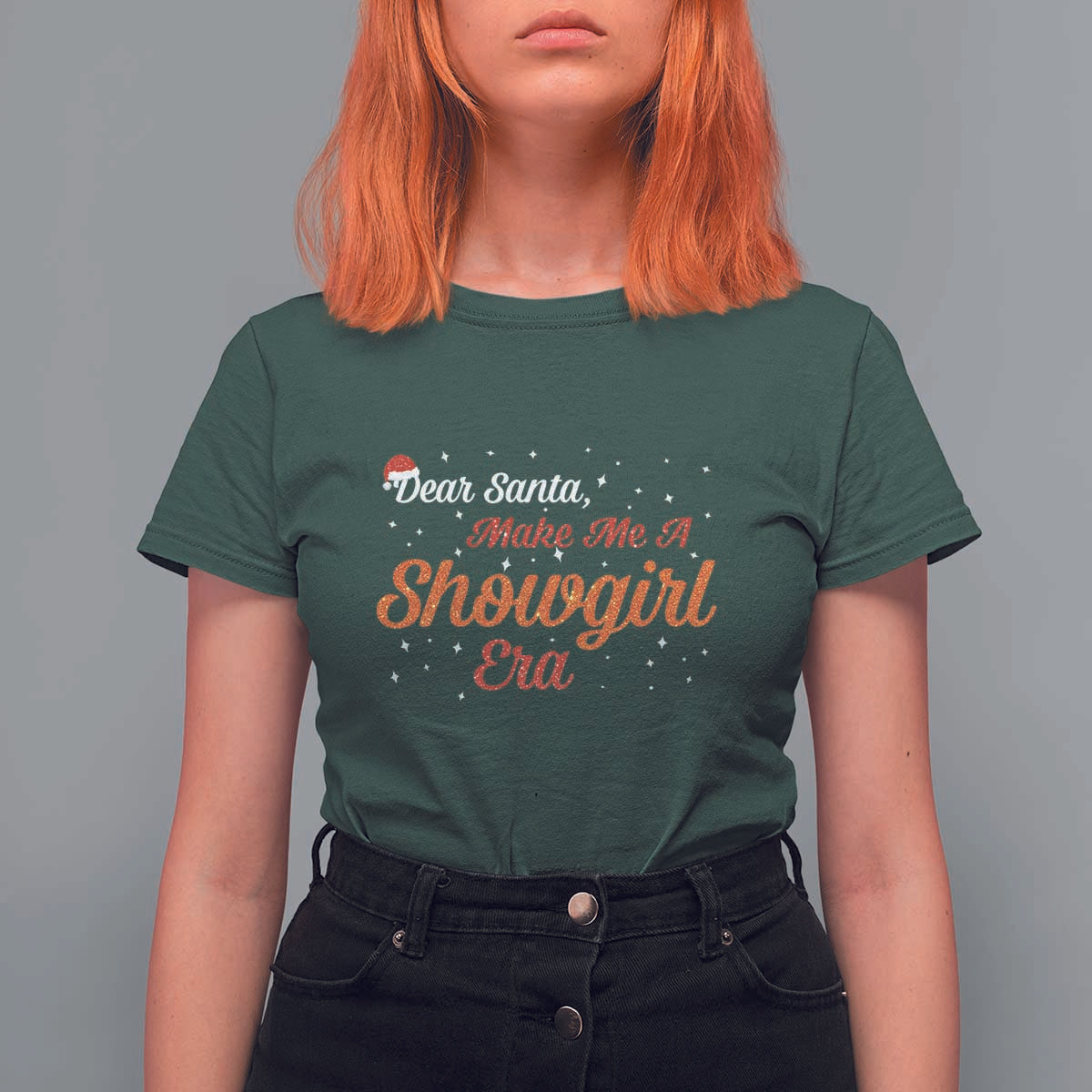 Santa Girls Christmas T Shirt For Women Funny Trendy Quote - Wonder Print Shop