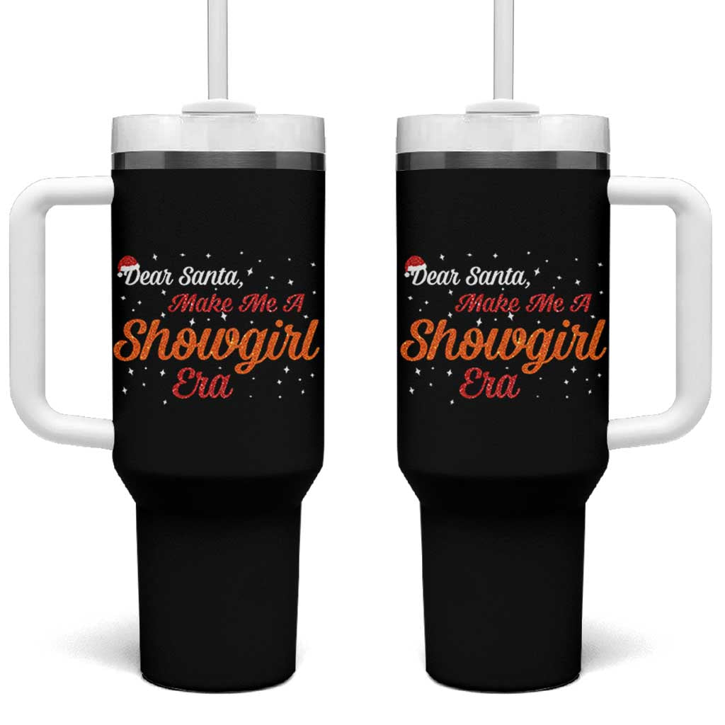 Santa Girls Christmas Tumbler With Handle Funny Trendy Quote - Wonder Print Shop