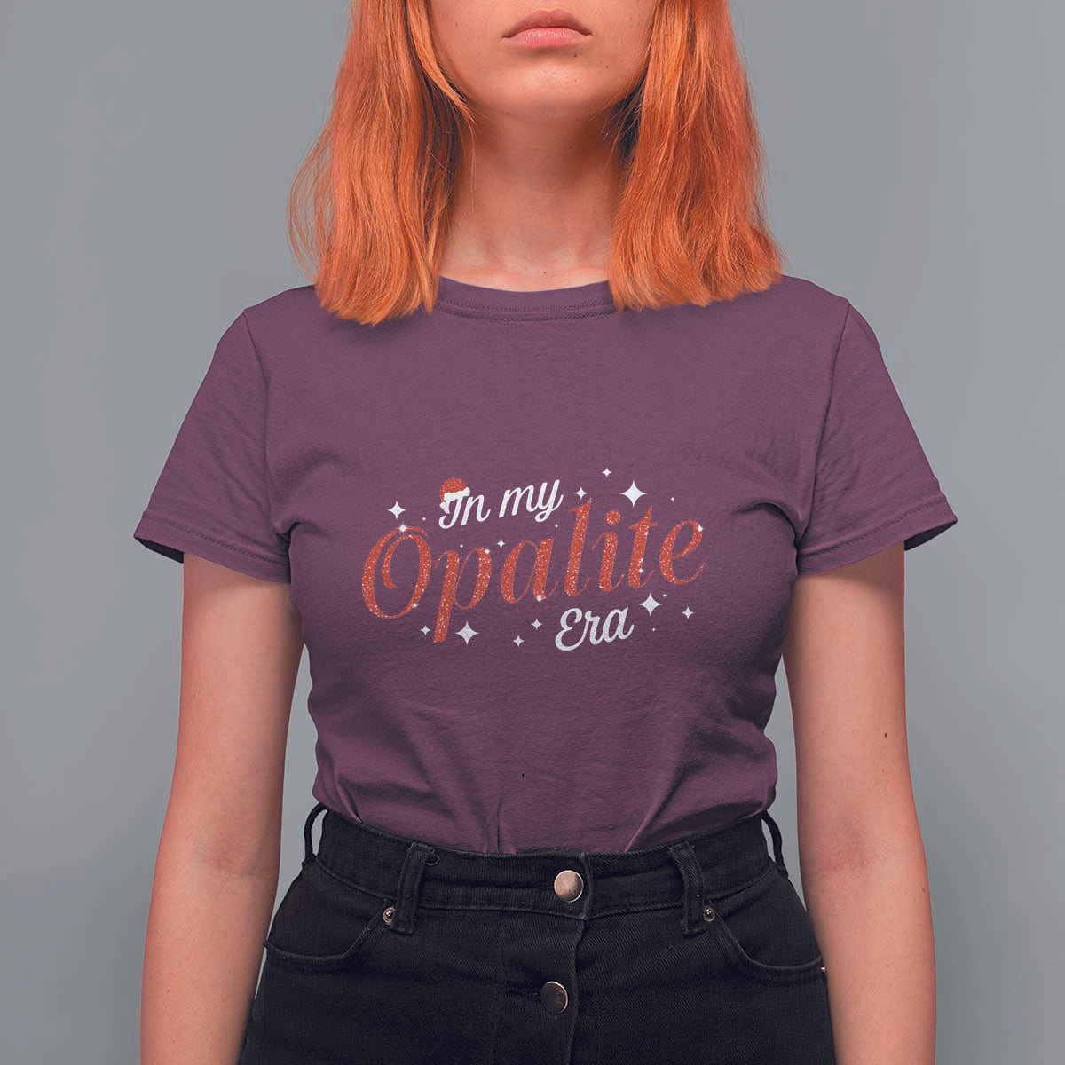 Santa Opalite Christmas T Shirt For Women - Wonder Print Shop