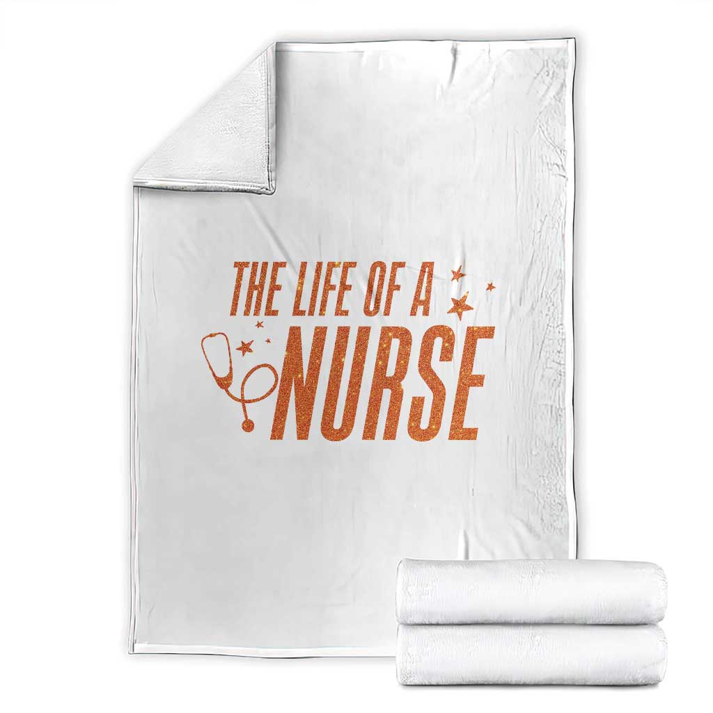 Funny Nurse Christmas Throw Blanket The Life Of A Nurse - Wonder Print Shop