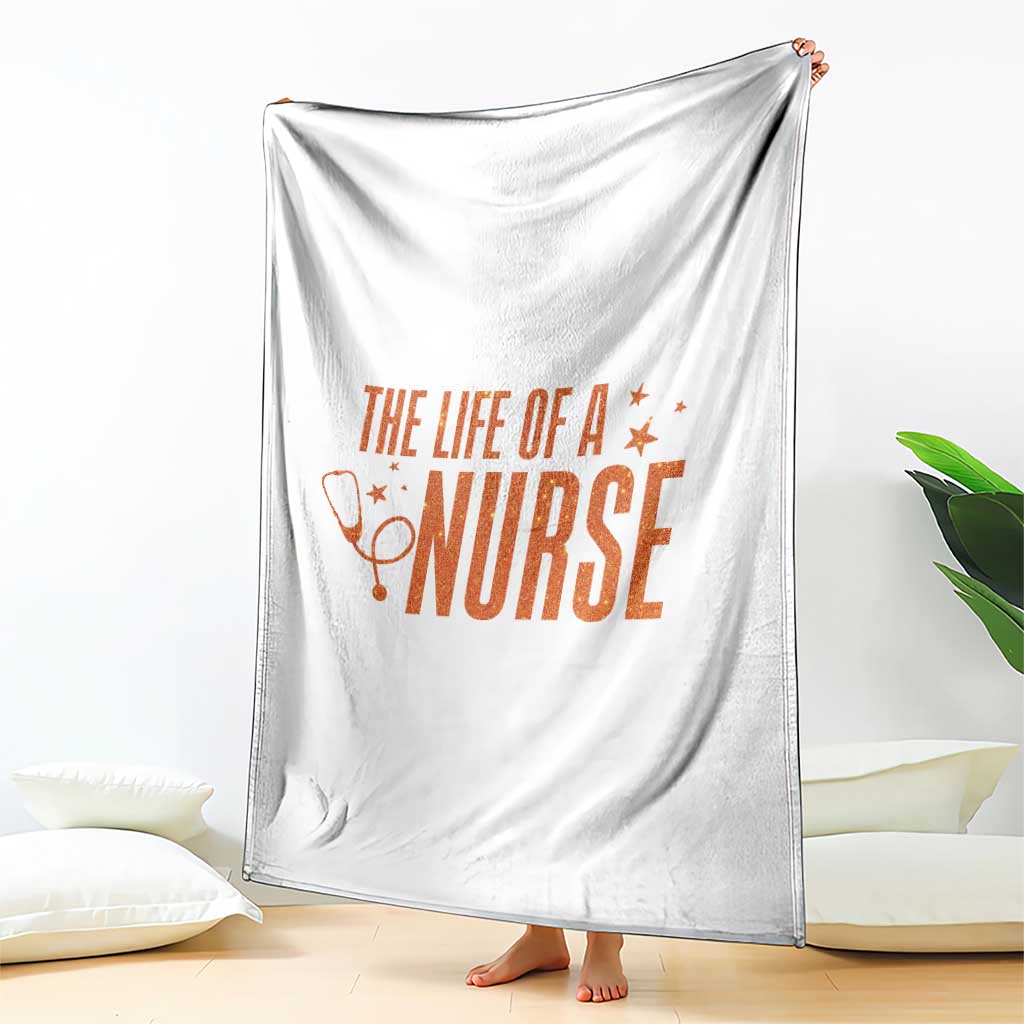 Funny Nurse Christmas Throw Blanket The Life Of A Nurse - Wonder Print Shop