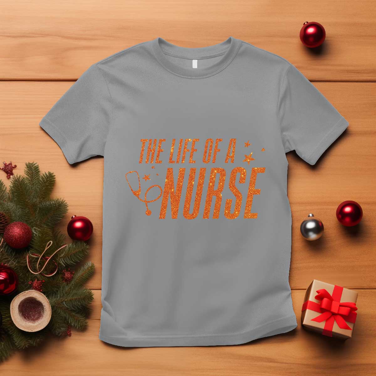 Funny Nurse Christmas T Shirt The Life Of A Nurse - Wonder Print Shop