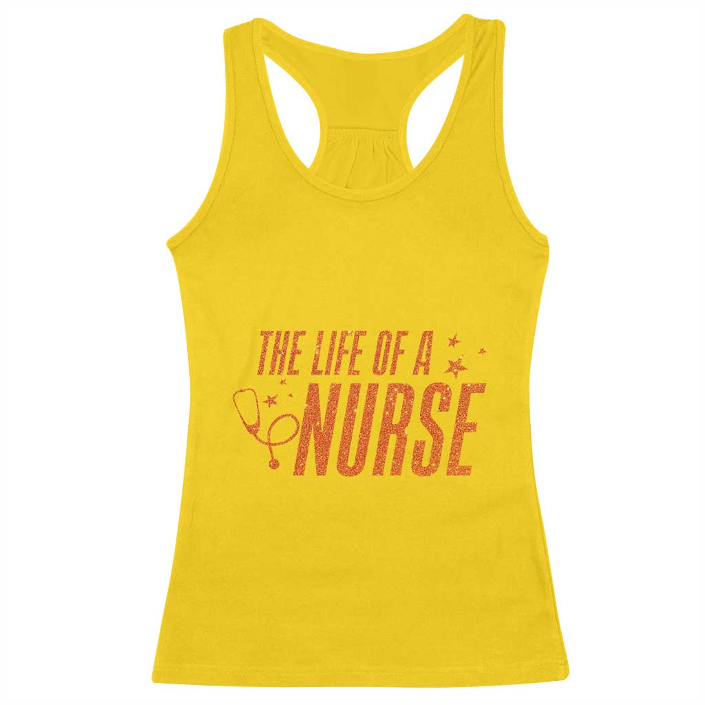 Funny Nurse Christmas Racerback Tank Top The Life Of A Nurse - Wonder Print Shop