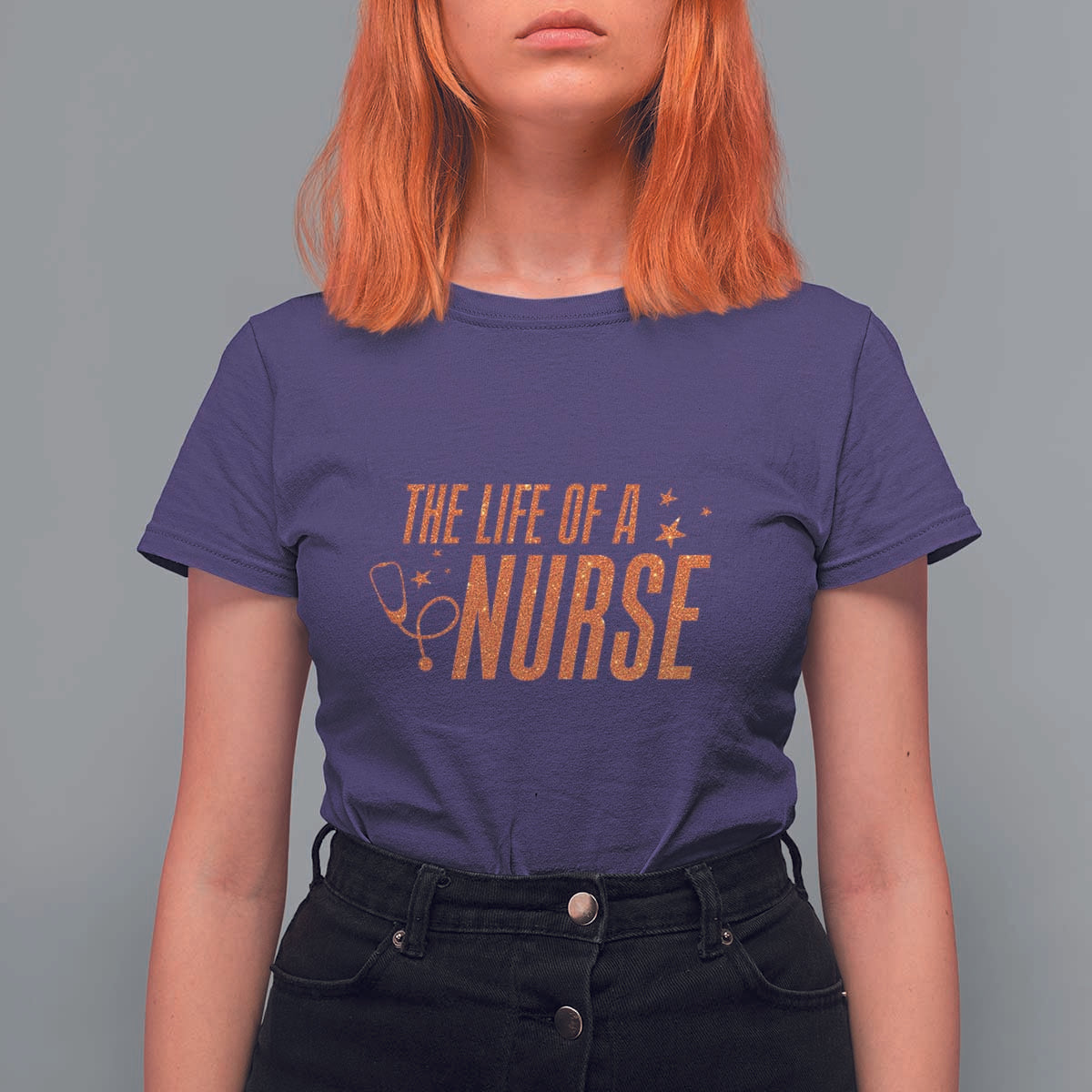 Funny Nurse Christmas T Shirt For Women The Life Of A Nurse - Wonder Print Shop