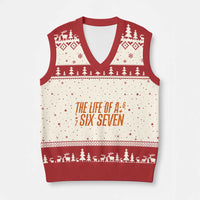 67 Six Seven Meme V-Neck Knit Sweater Vest - Wonder Print Shop