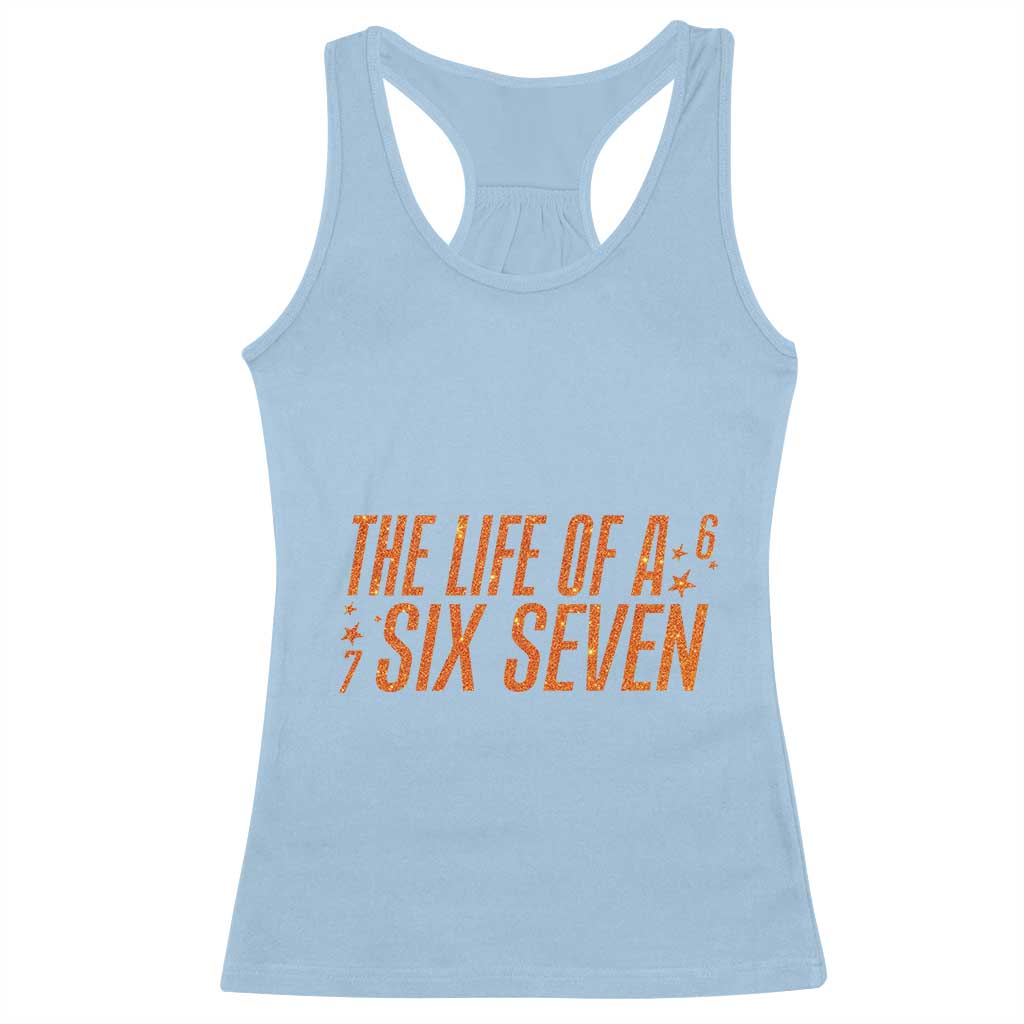 67 Six Seven Meme Racerback Tank Top - Wonder Print Shop
