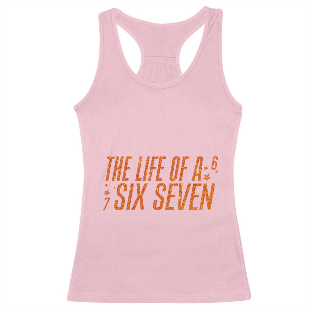 67 Six Seven Meme Racerback Tank Top - Wonder Print Shop