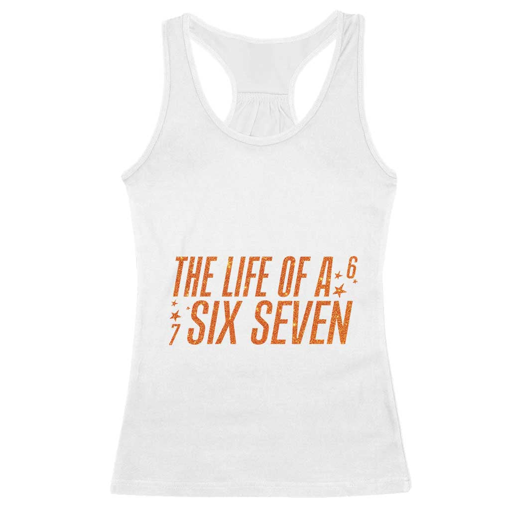 67 Six Seven Meme Racerback Tank Top - Wonder Print Shop