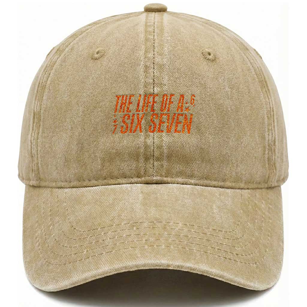 67 Six Seven Meme Washed Cotton Baseball Cap
