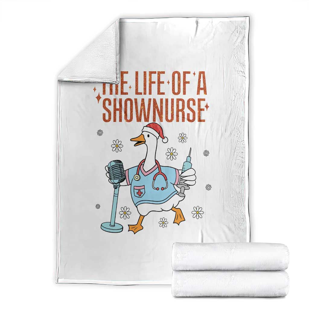 Funny Goose Nurse Christmas Throw Blanket The Life Of A Shownurrse - Wonder Print Shop