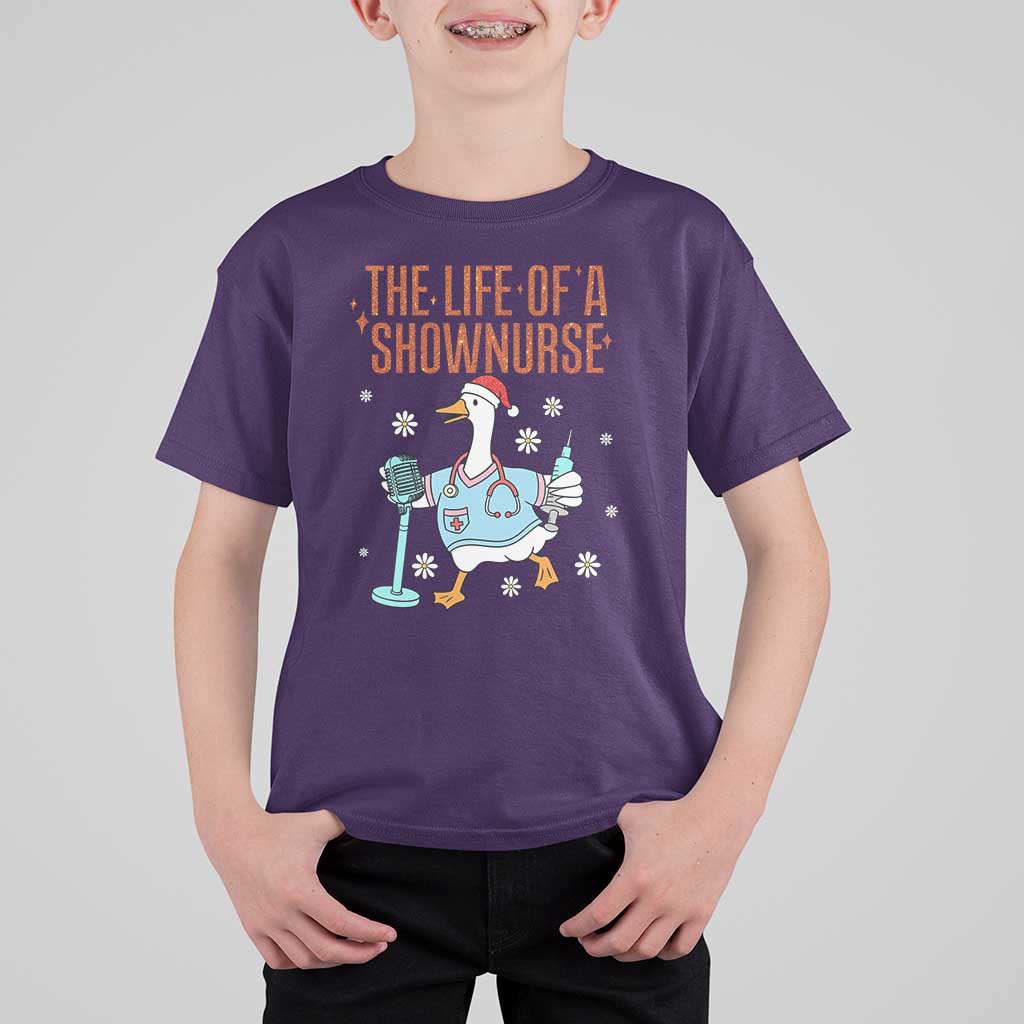 Funny Goose Nurse Christmas T Shirt For Kid The Life Of A Shownurrse - Wonder Print Shop