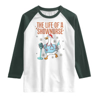 Funny Goose Nurse Christmas Raglan Shirt The Life Of A Shownurrse - Wonder Print Shop