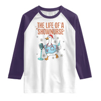 Funny Goose Nurse Christmas Raglan Shirt The Life Of A Shownurrse - Wonder Print Shop