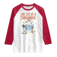Funny Goose Nurse Christmas Raglan Shirt The Life Of A Shownurrse - Wonder Print Shop