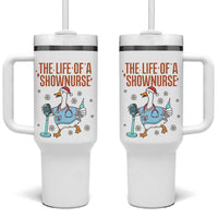 Funny Goose Nurse Christmas Tumbler With Handle The Life Of A Shownurrse - Wonder Print Shop