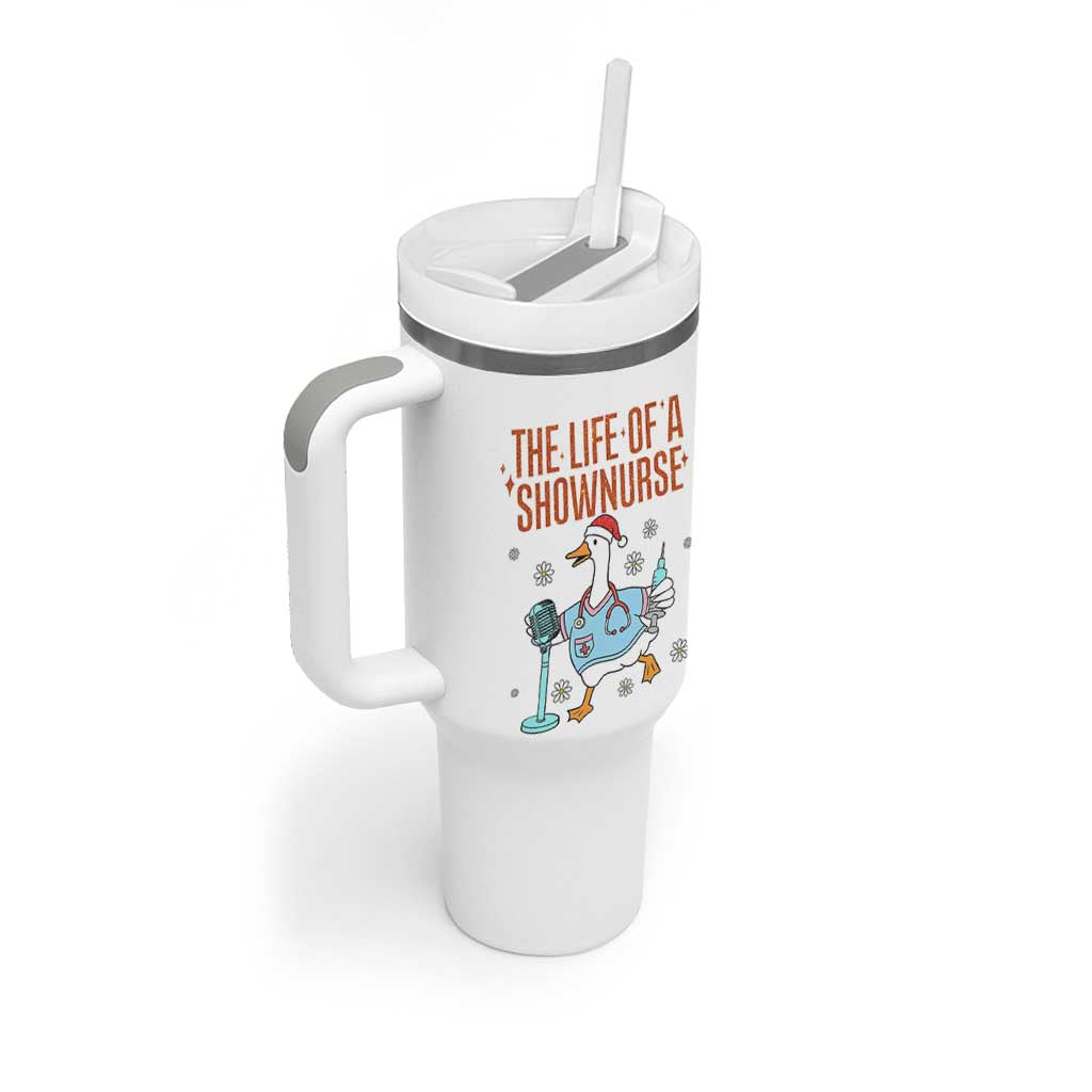 Funny Goose Nurse Christmas Tumbler With Handle The Life Of A Shownurrse - Wonder Print Shop