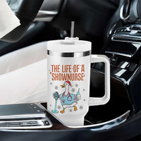 Funny Goose Nurse Christmas Tumbler With Handle The Life Of A Shownurrse - Wonder Print Shop