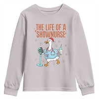 Funny Goose Nurse Christmas Youth Sweatshirt The Life Of A Shownurrse - Wonder Print Shop