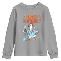 Funny Goose Nurse Christmas Youth Sweatshirt The Life Of A Shownurrse - Wonder Print Shop