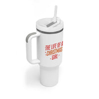 The Life Of A Christmas Girl Tumbler With Handle - Wonder Print Shop